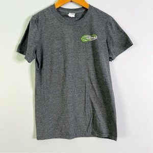 Still Waters Gray T-Shirt with Green Logo Size Small